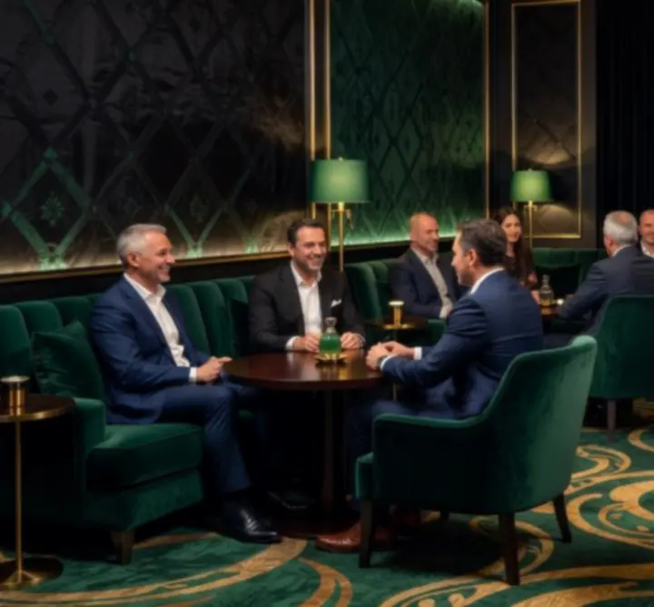 Elegáns lounge hangulat a Jatek Fokusz étterem belső terében